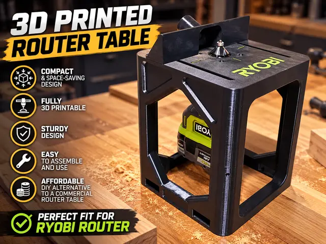 Ryobi 18V ONE+ Oberfrästisch — modelo 3D