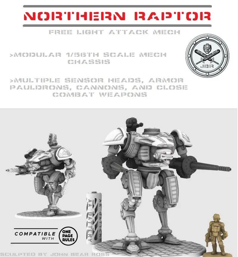 FREE-The Northern Raptor Light Attack Mech — modelo 3D