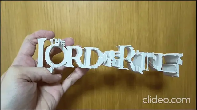LOTR / Flip Text with The Felllowship — modelo 3D