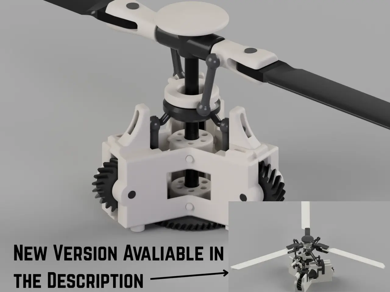 Modular Helicopter Rotor with Swash Plate (Old) — modelo 3D