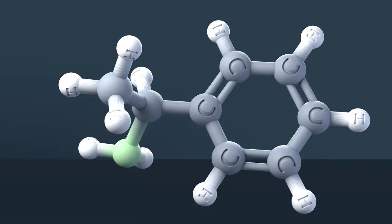 1-Phenethylamine 3D Model — CAS 618-36-0 — modelo 3D