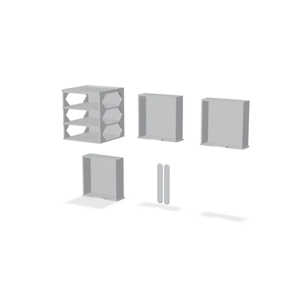 HexaVault 100% Support-Free Modular Drawer System — modelo 3D