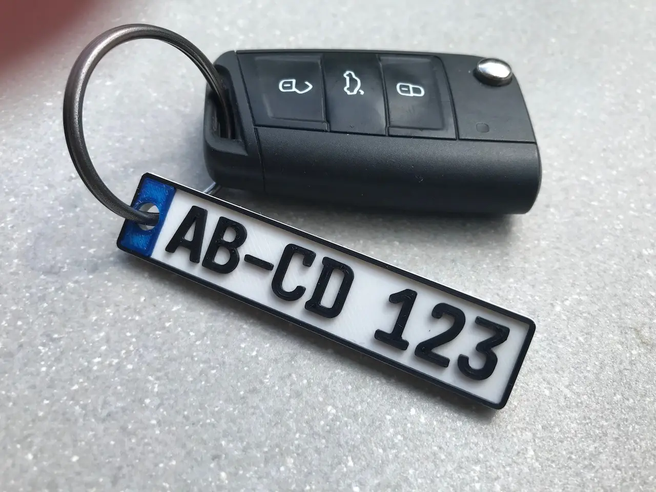Numberplate Keyring — modelo 3D