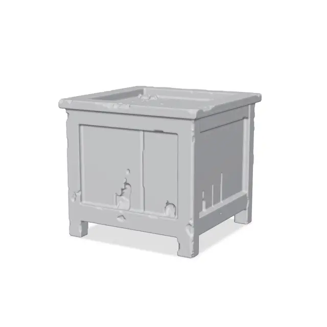 Wooden Planter Box - SupaVoxel AI — modelo 3D