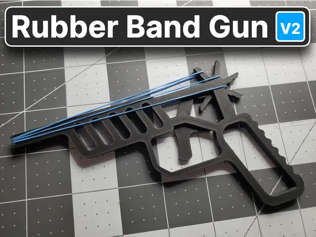 Rubber Band Gun (Print-In-Place) — modelo 3D