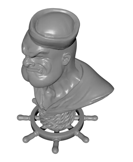Popeye Bust — modelo 3D