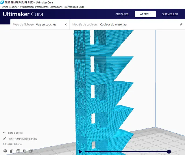 g-code temperature tower ender-3 (pla,petg,tpu) — modelo 3D