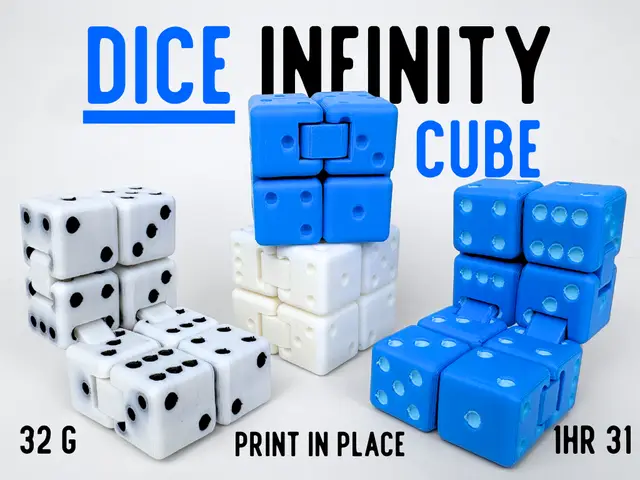 Dice Infinity Cube – Print in Place — modelo 3D