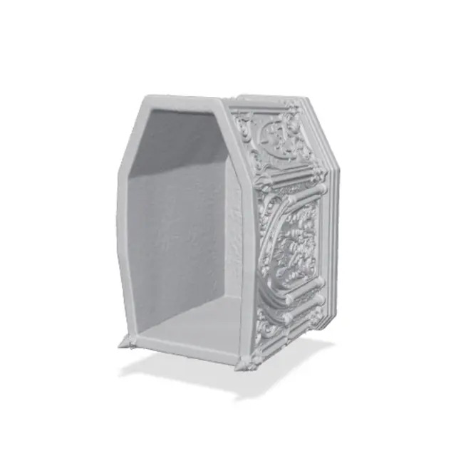 Gothic Skull Pen Holder, Dark Fantasy Desk Decor — modelo 3D
