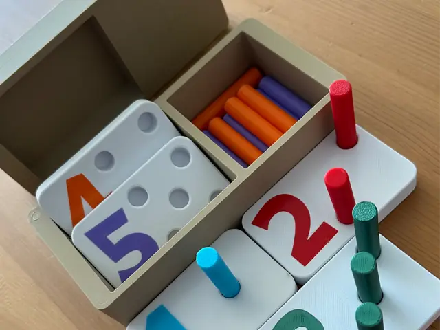 Montessori Style Numbers with box — modelo 3D