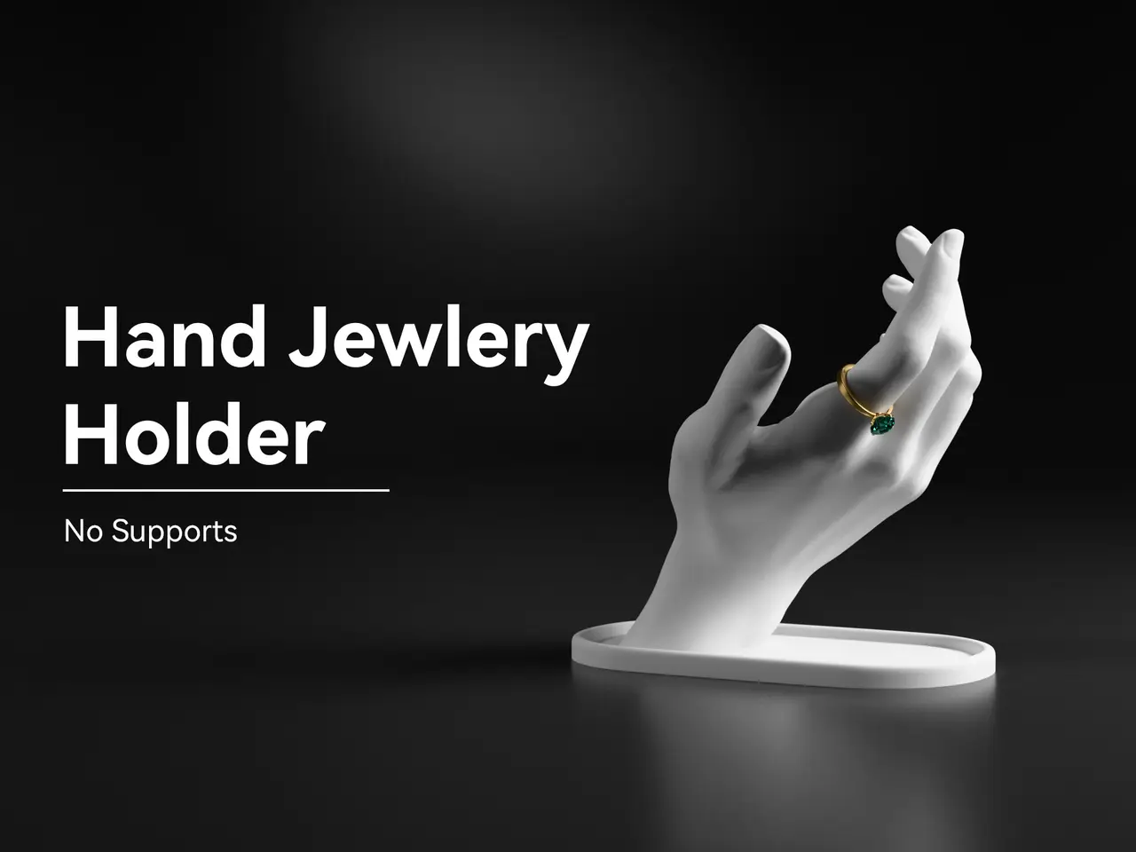 3D Scanned Hand Jewelry Holder, No Supports! — modelo 3D