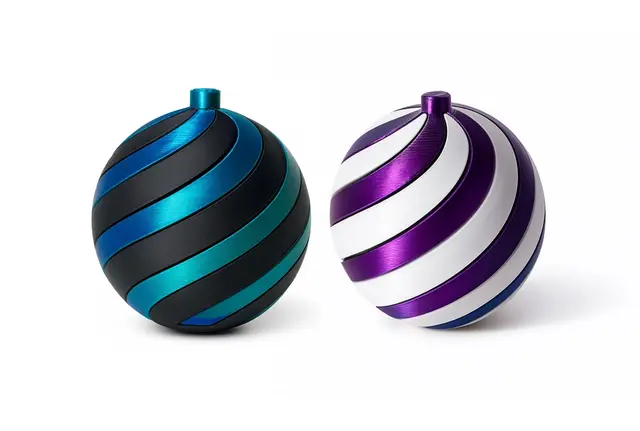 Interlocking Spiral Christmas Ornament - No Supports! — modelo 3D