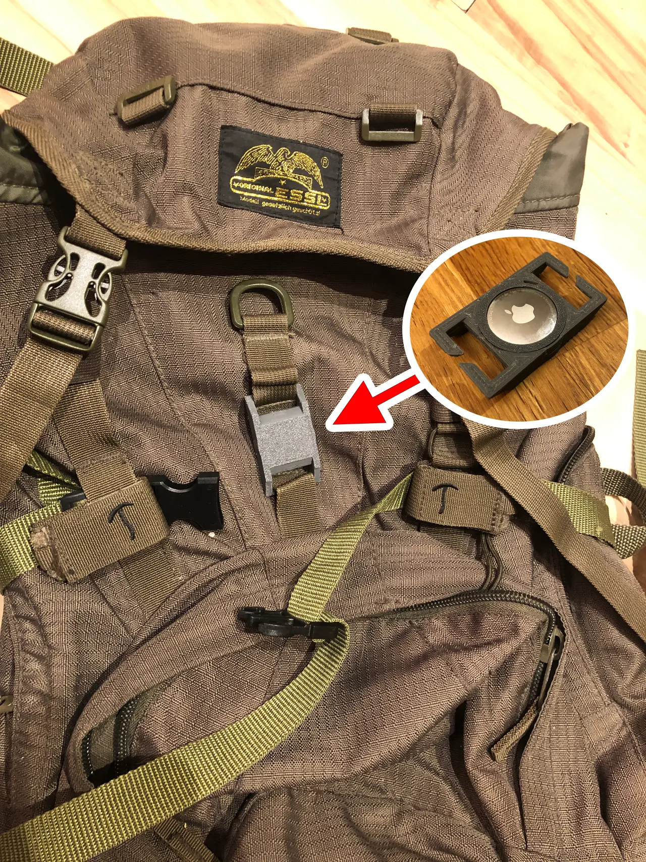 Apple AirTag MOLLE and Universal 25mm Webbing Mount — modelo 3D