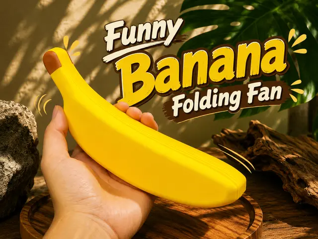 Funny Banana Folding Fan — modelo 3D