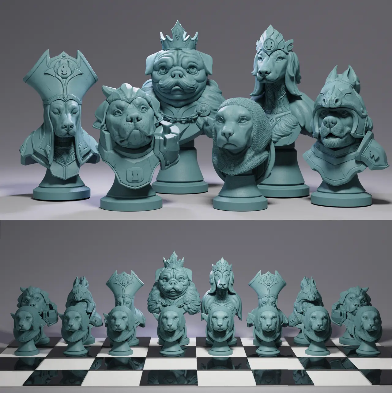 Chess of dog — modelo 3D