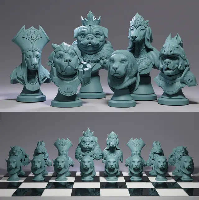 Chess of dog — modelo 3D