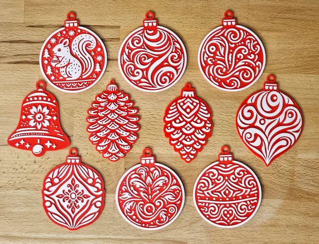 Christmas Balls Set 01 for tree decoration — modelo 3D