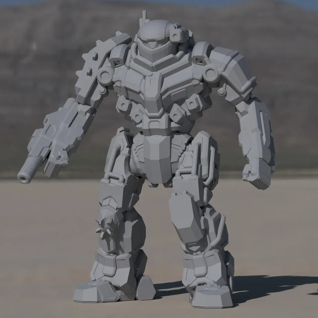 BL6-KNT Black Knight for Battletech — modelo 3D