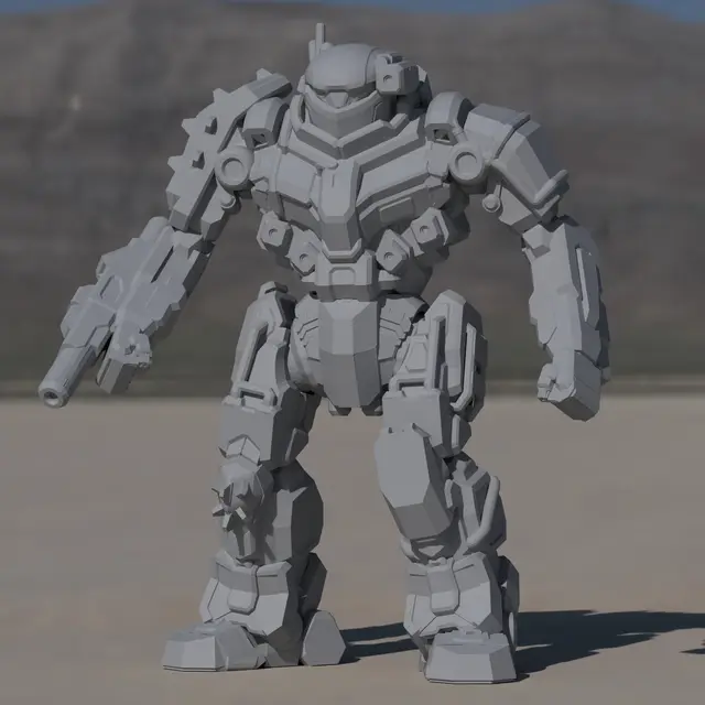 BL6-KNT Black Knight for Battletech — modelo 3D