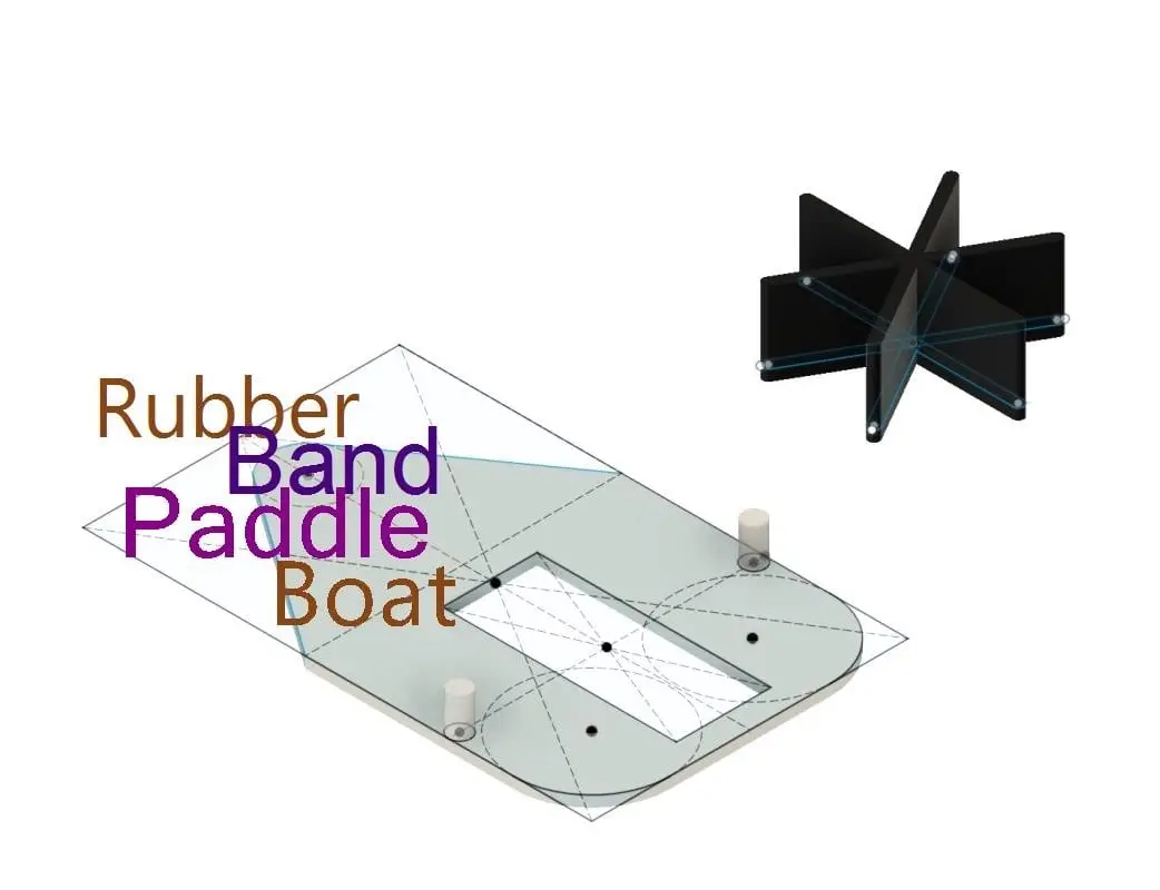 Mint Tin Rubber Band Paddle Boat — modelo 3D