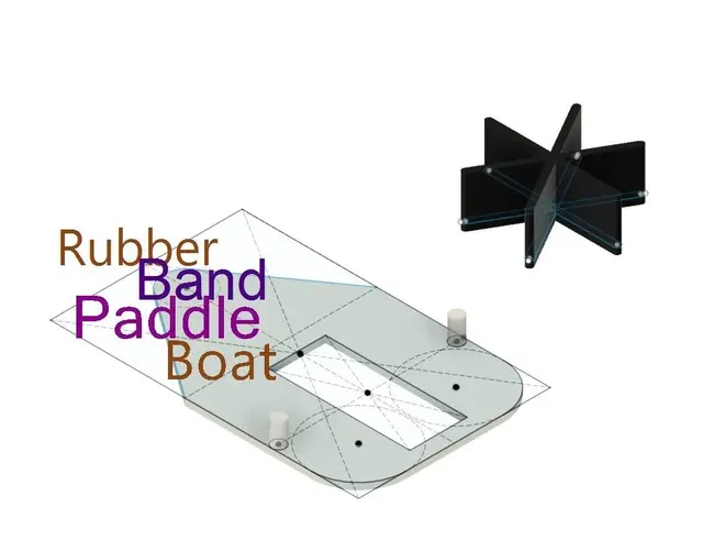 Mint Tin Rubber Band Paddle Boat — modelo 3D