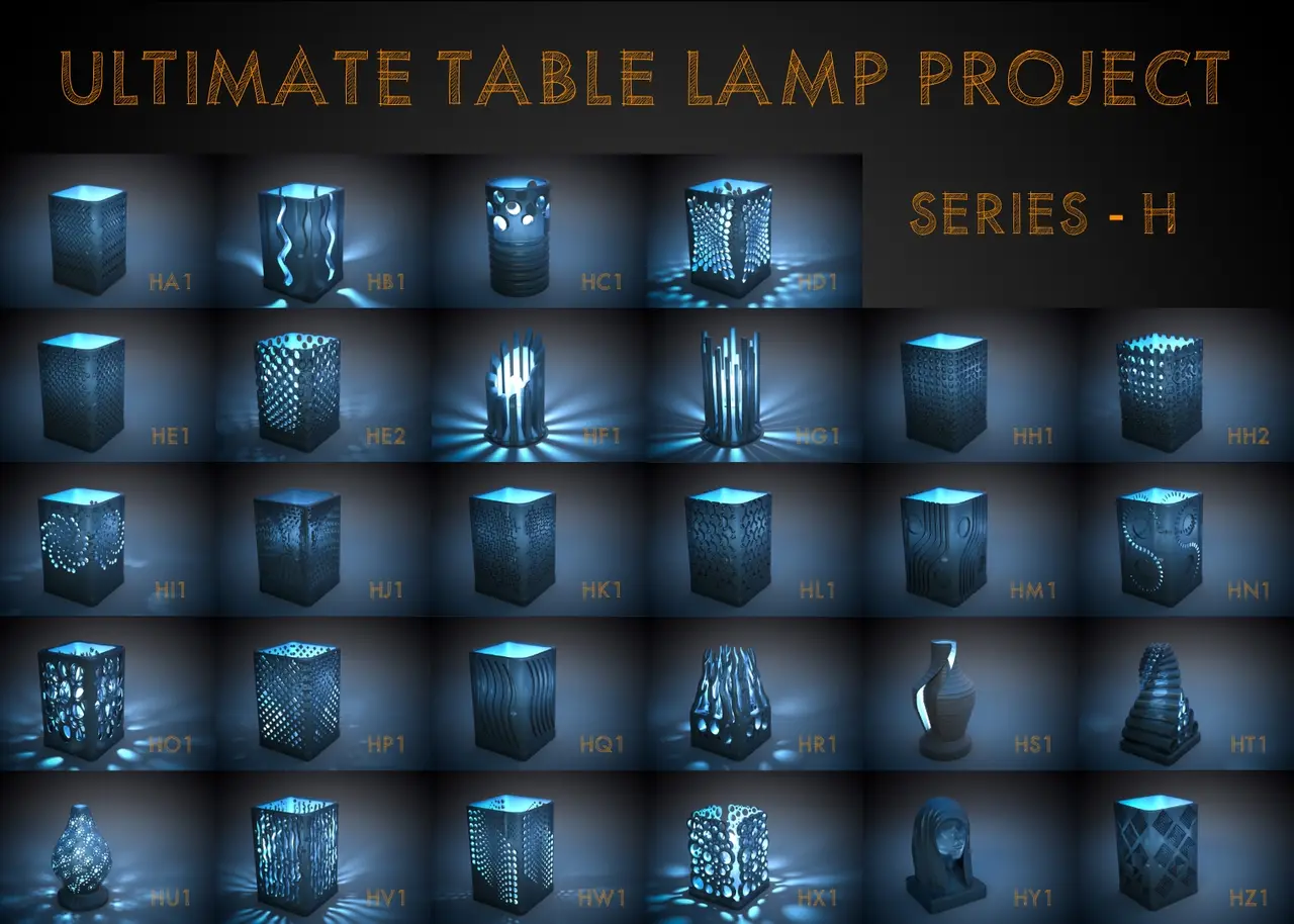 Ultimate Table Lamp Project - Mood Light - Series H — modelo 3D