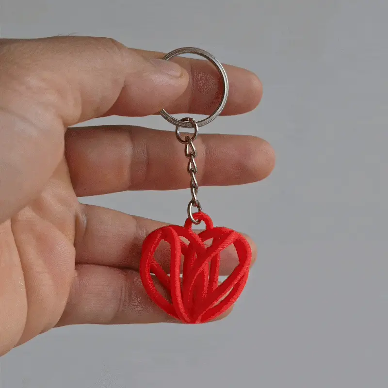spiral heart pendant — modelo 3D