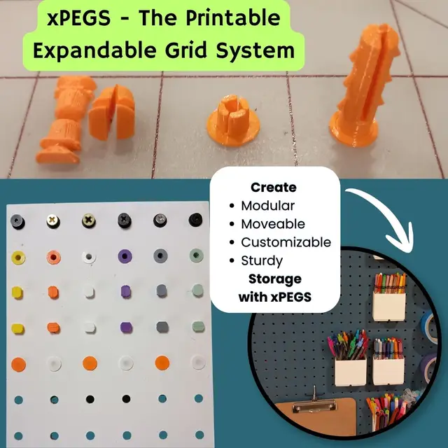 Introducing xPEGS — The Printable Expandable Grid System — modelo 3D