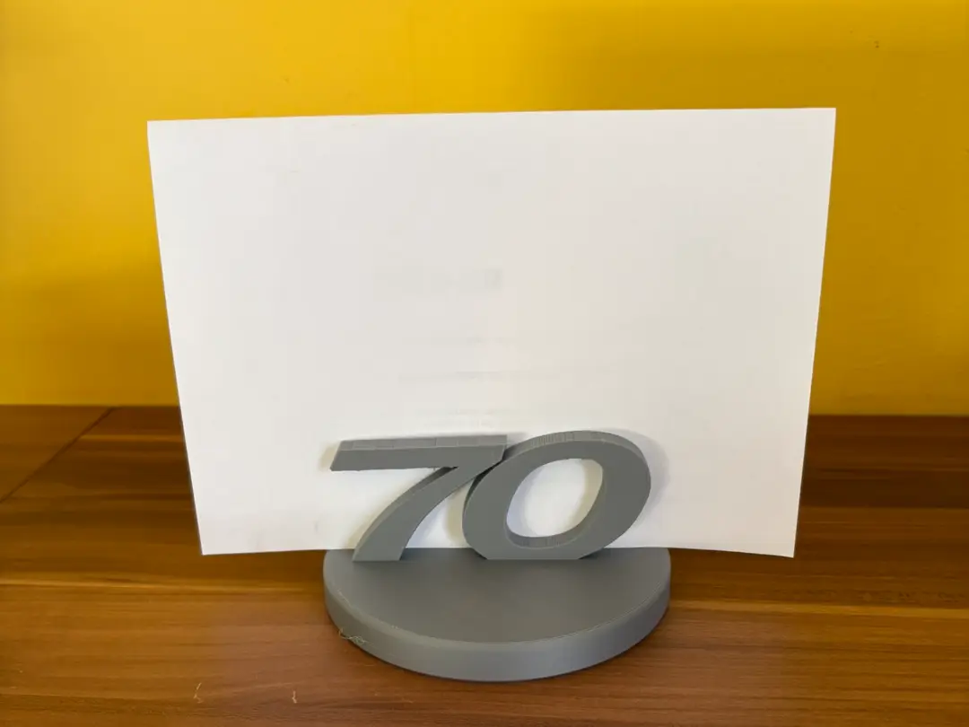 Getränkekarte oder Foto Halter zum 70. Geburtstag — modelo 3D