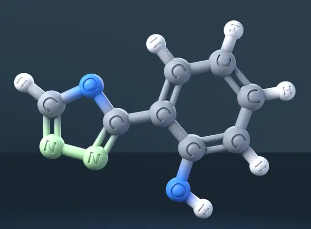 Fenadiazole 3D Molecular Model — CAS 1008-65-7 — modelo 3D