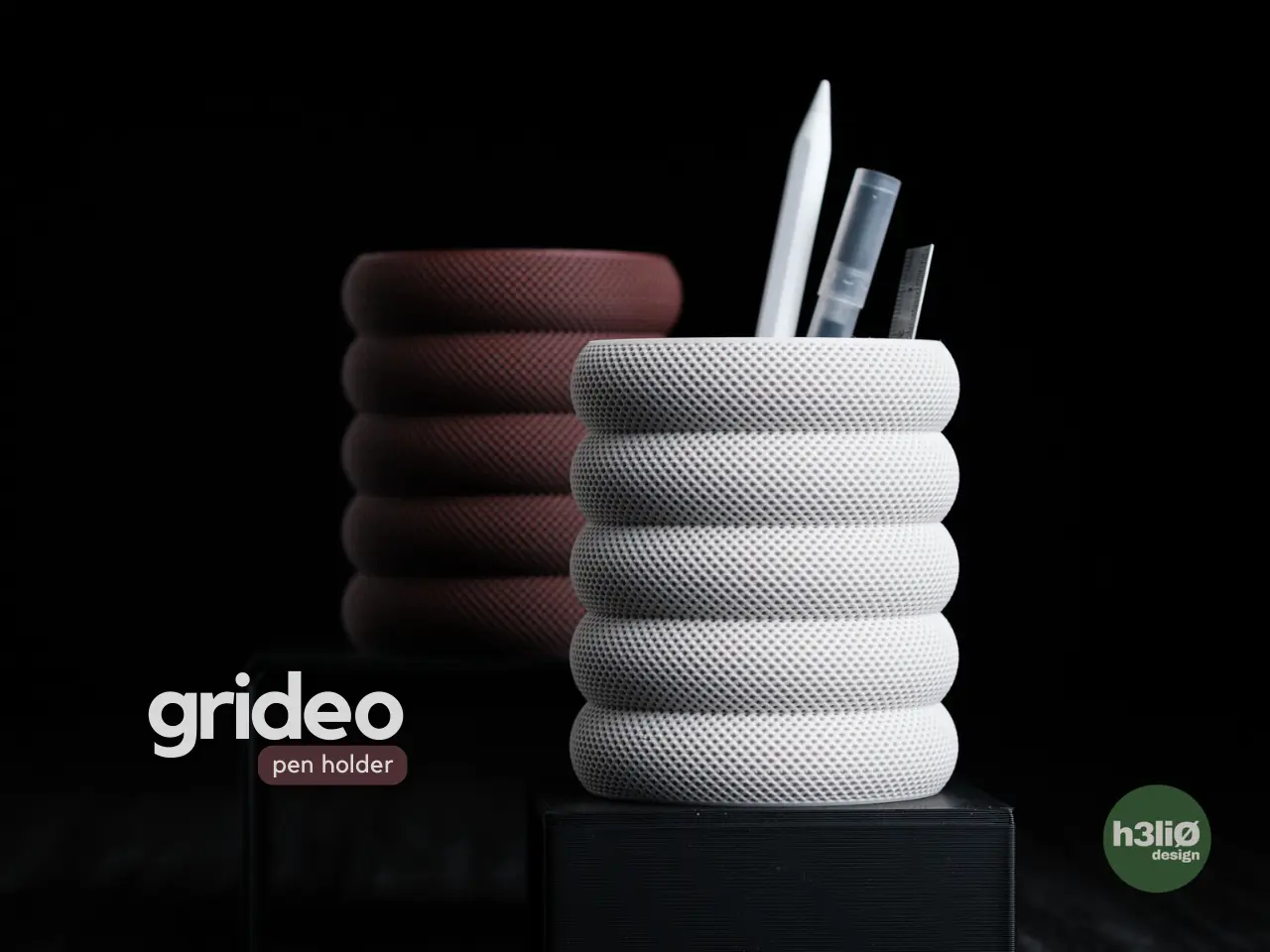 grideo · pen holder — modelo 3D