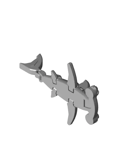 Flexible Hammer Shark - Print in Place — modelo 3D