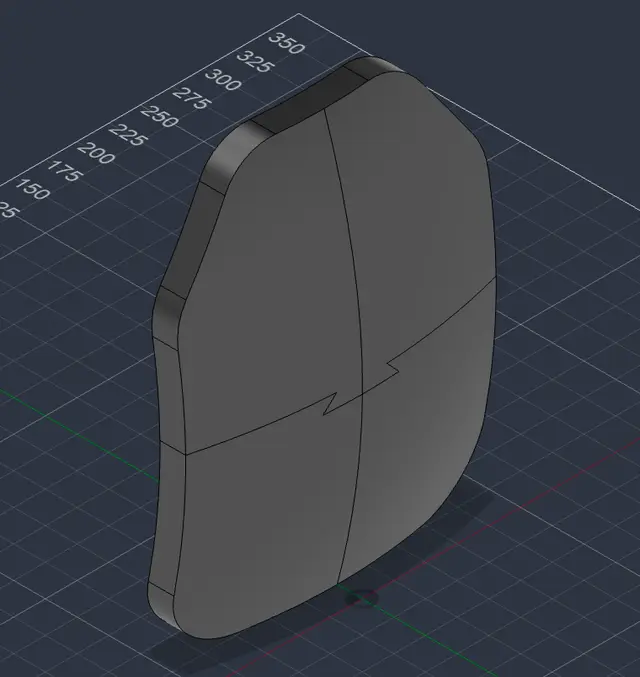 Medium Sapi Multicurve plate — modelo 3D