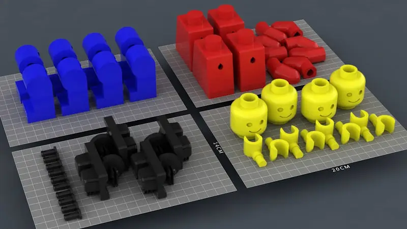 Minifig mass production — modelo 3D