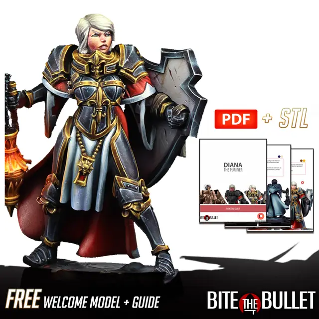 [Free] Model + Painting Guide (Diana, the War Sister Purifier) — modelo 3D