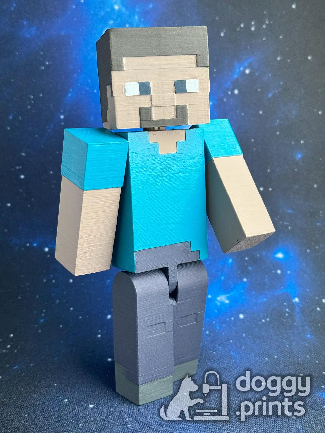 Minecraft Steve (articulated head, arms and legs) — modelo 3D