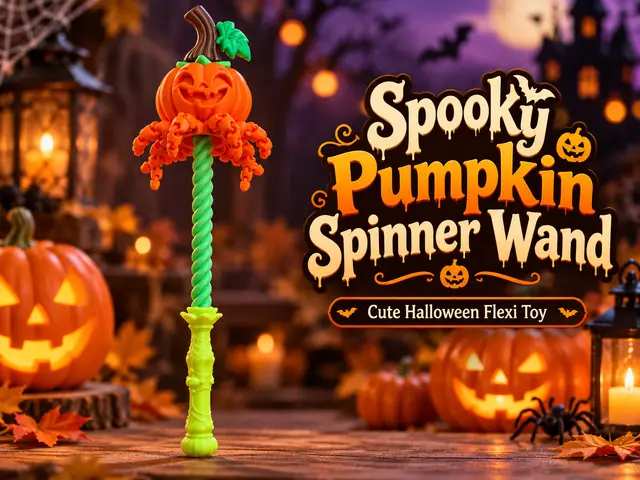Spooky Pumpkin Spinner Wand — modelo 3D
