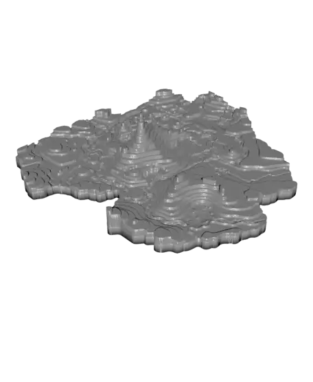 Topographical Map Of Barovia - Berkel — modelo 3D