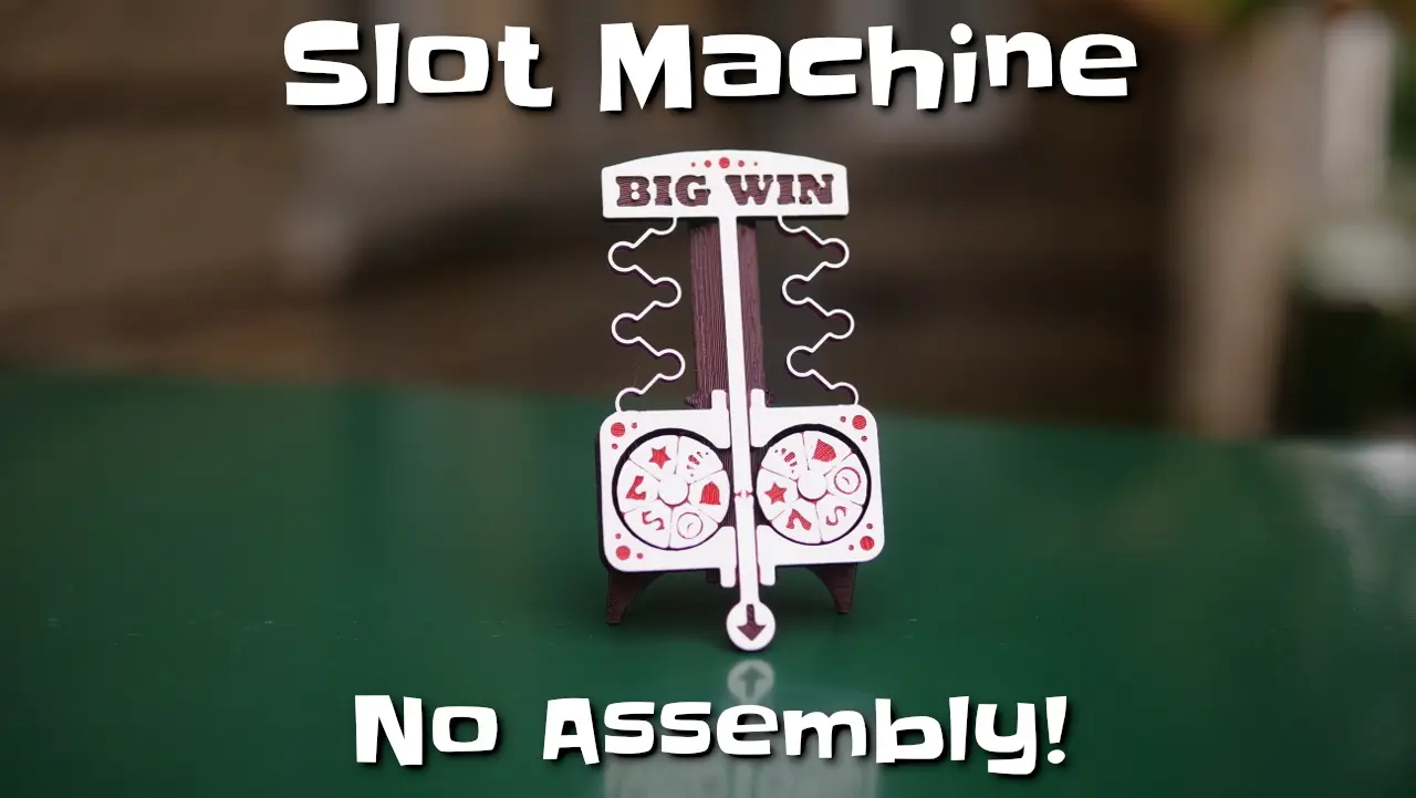 Working Slot Machine (Print-In-Place) — modelo 3D