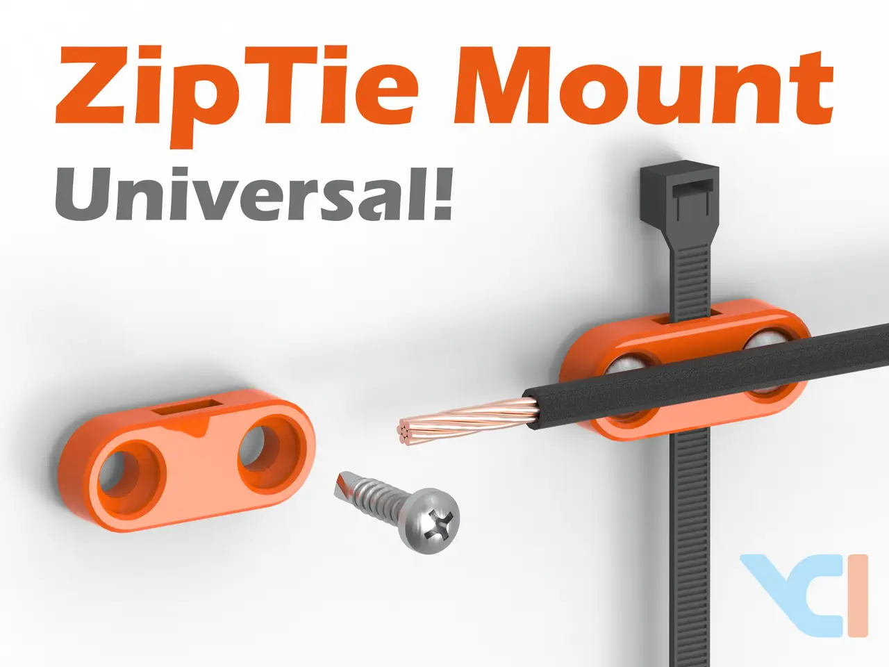 Zip Tie Mount - Universal — modelo 3D