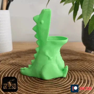 Chubby T-Rex Dinosaur Pencil Holder — modelo 3D