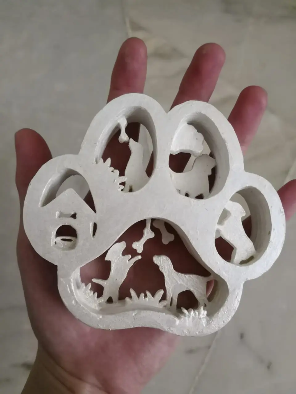 Dog Paw Hollow Decoration — modelo 3D
