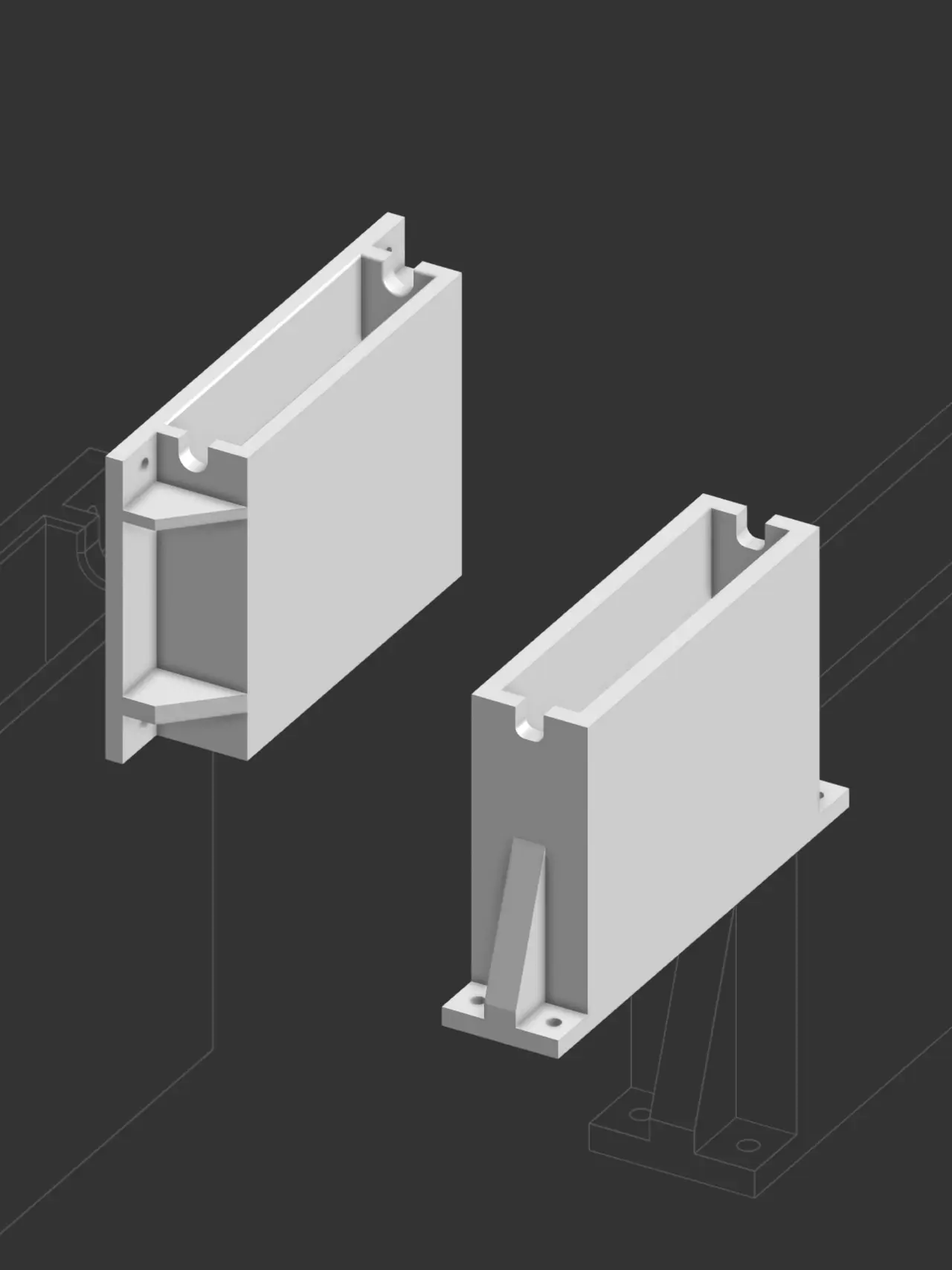 REV Battery Holder (compatible w/ goBILDA) — modelo 3D