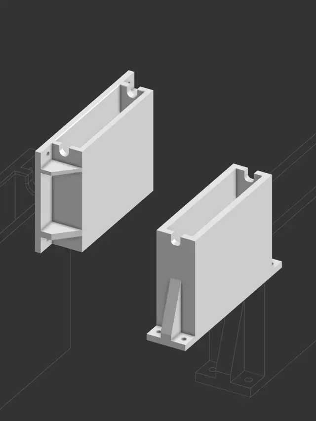 REV Battery Holder (compatible w/ goBILDA) — modelo 3D
