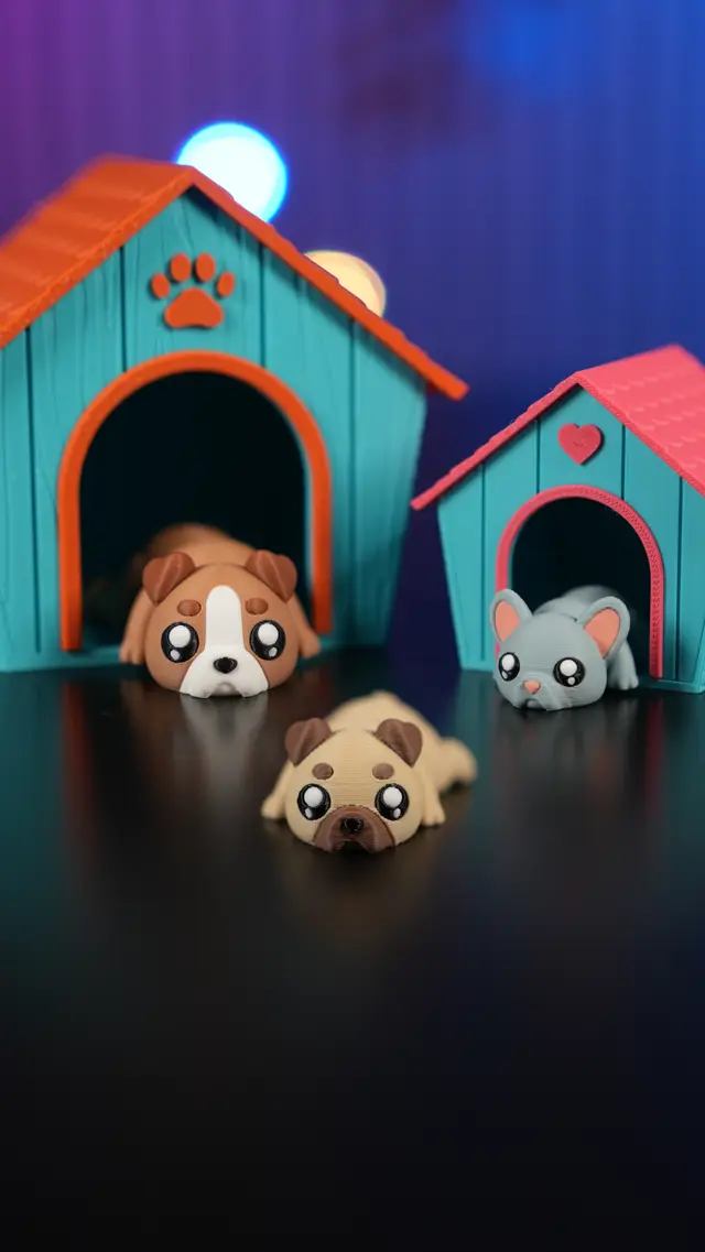 Dog House Diorama (Doghouse / dog house) — modelo 3D