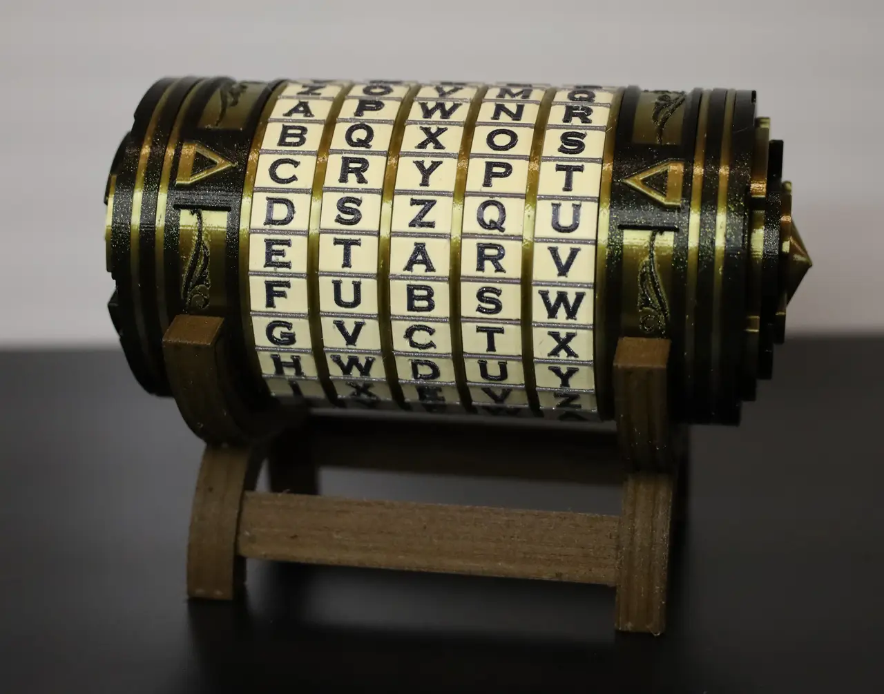 Cryptex (5, 6, 7, 8 or 10 letter wheels) — modelo 3D