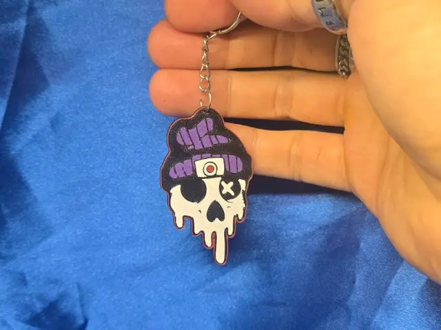 Skull keychain — modelo 3D