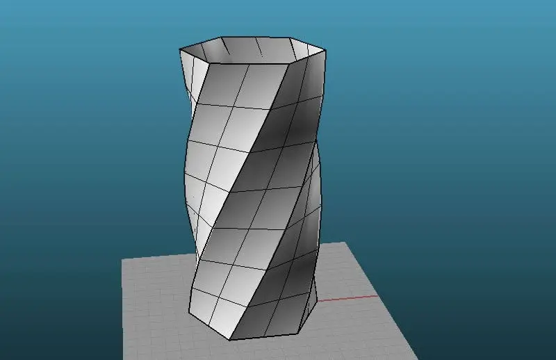 Twisted 6-sided Vase Basic — modelo 3D