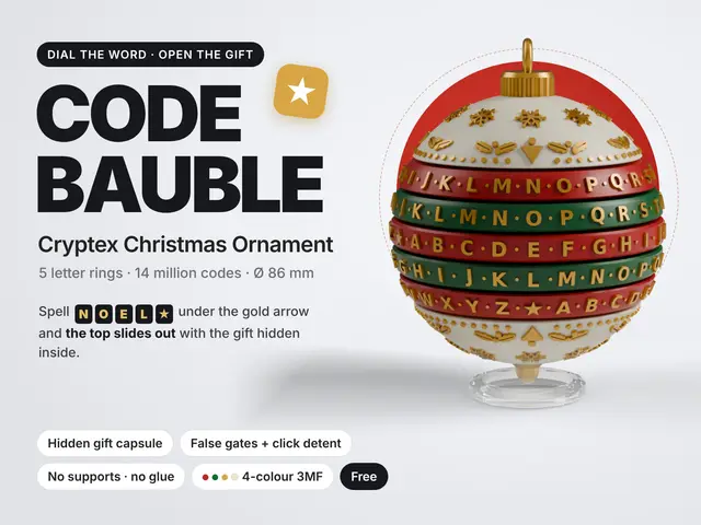 CODE BAUBLE - Cryptex Christmas Ornament — modelo 3D