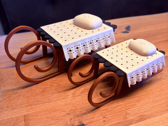 Schlitten "Herzerlschlitten" Winter Weihnachten — modelo 3D